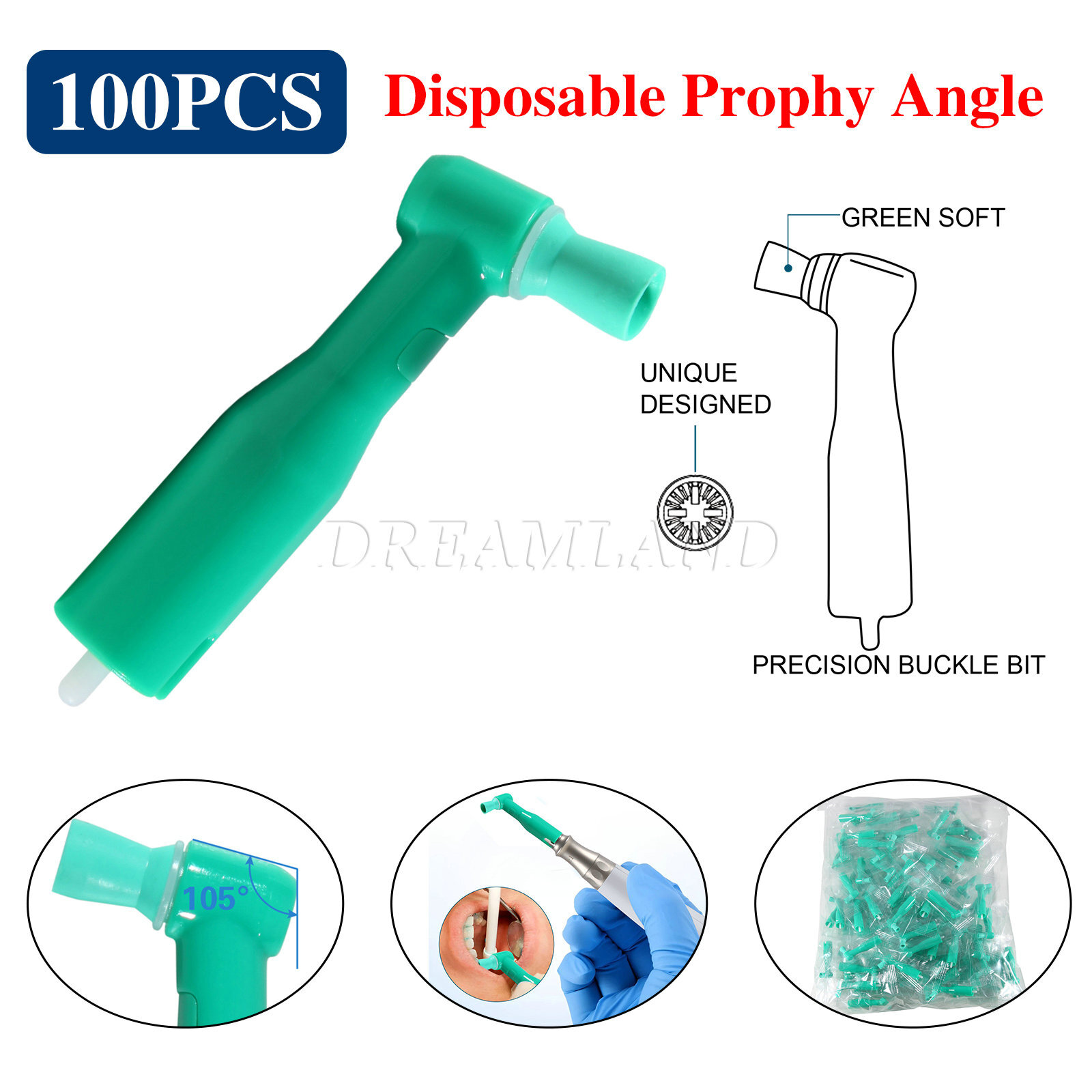 Dental Disposable Prophy Contra Angles High Quality 2000 Pcs Soft