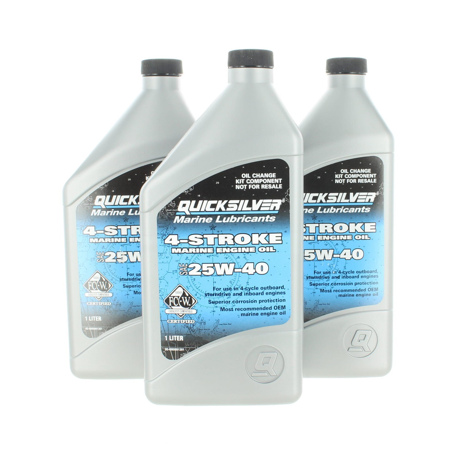 Mercury Marine Mercruiser New OEM 25W-40 Oil Change Kit, 8M0081912