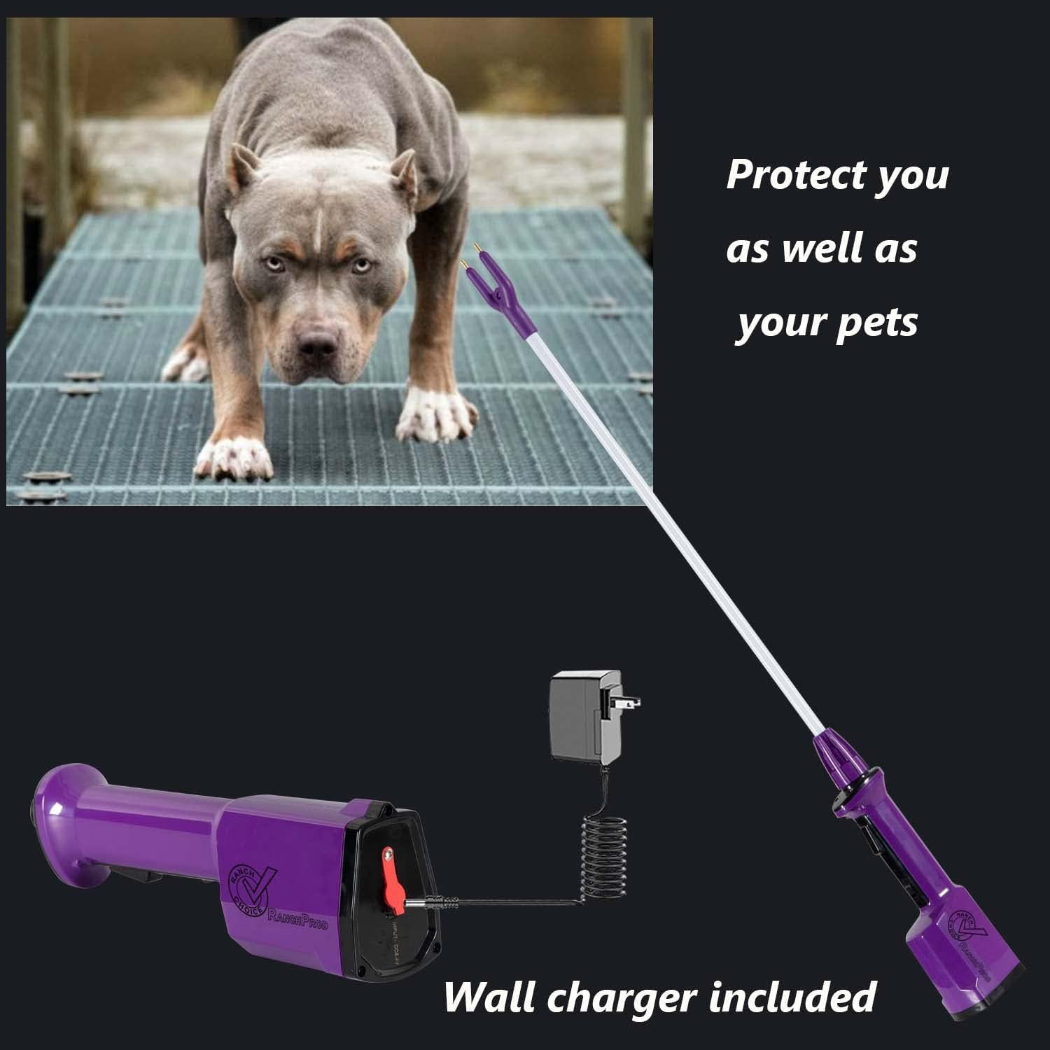 Purple Rechargeable Livestock Prod Waterproof Cattle Prod Hot Shot Felixible