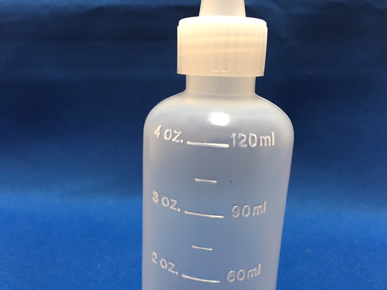 12 pack of 4oz (120mL) Plastic Boston Round Squeeze Bottles + Yorker Caps LDPE