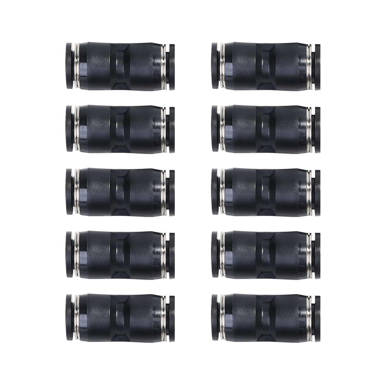 Straight Air Line Union Push To Connect Air Fittings For 3/8" OD Pneumatic 10Pcs