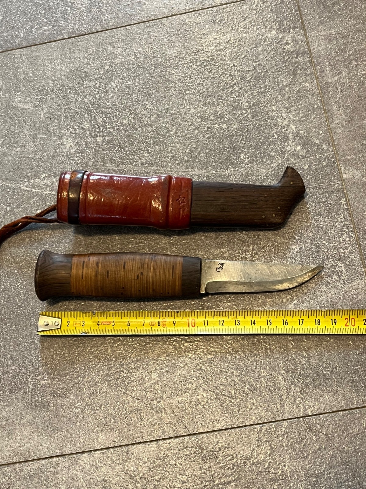 vintage swedish handmade knife puukko by JA hunting fishing camping