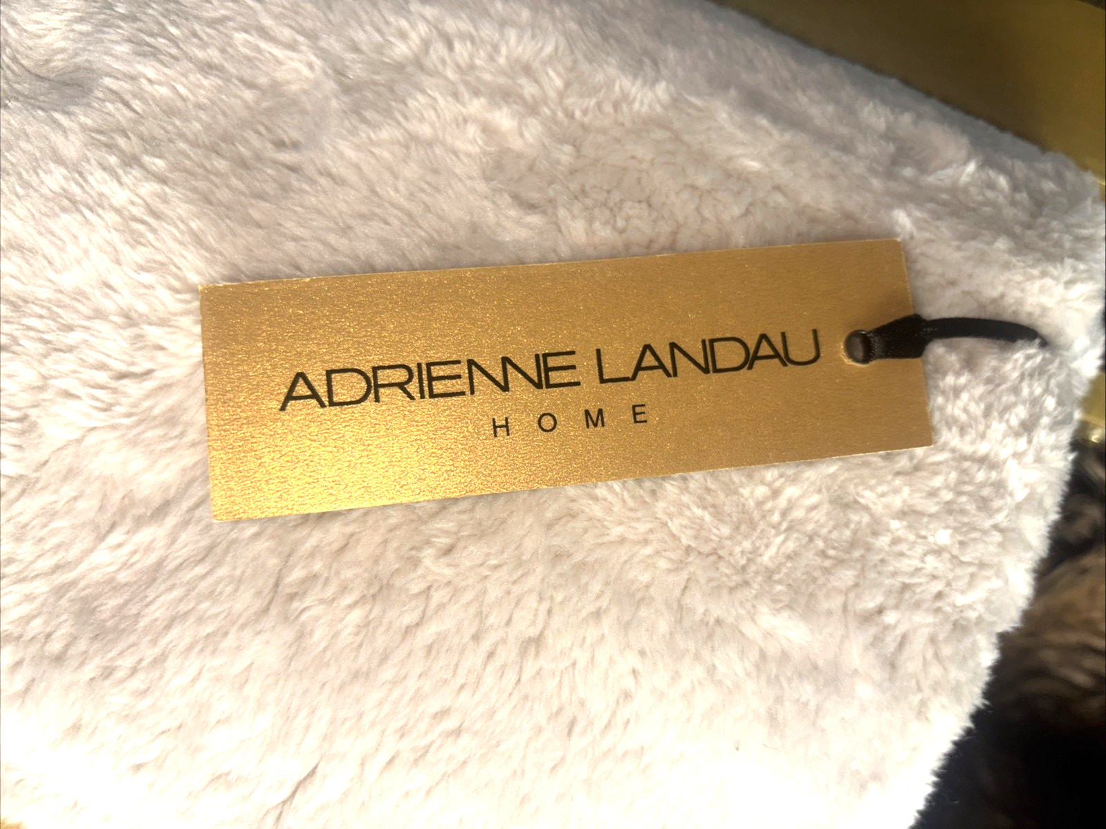 Adrienne Landau Ultra Thick & Plush Luxury Throw Blanket Taupe/Sand XL 60" x 70"