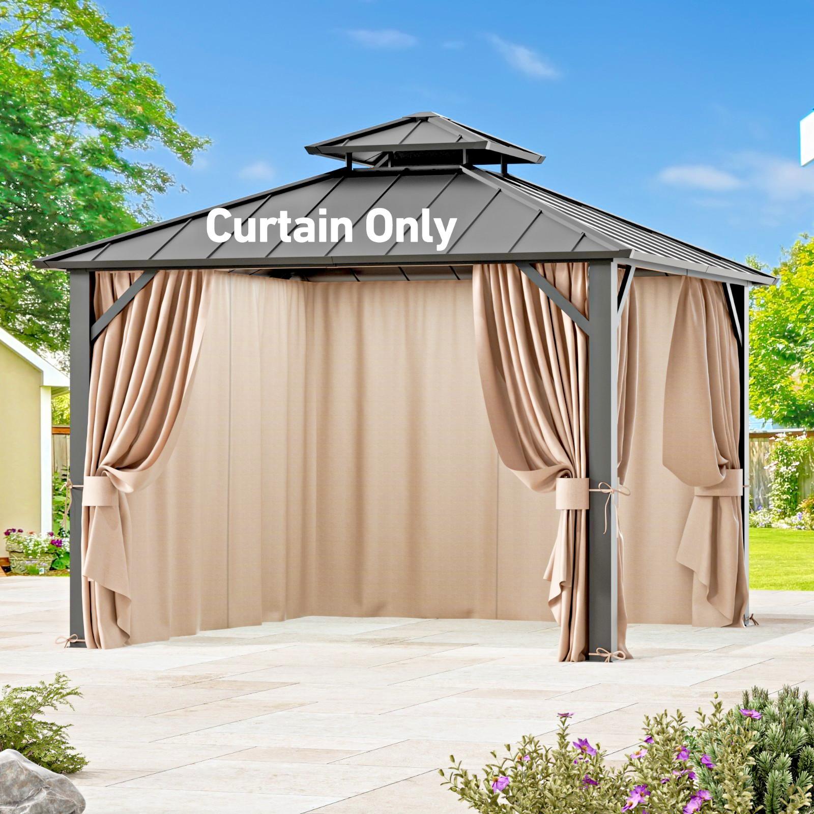 Outdoor Gazebo Canopy Privacy Curtain Replacement Universal 4 / 6 Panel Sidewall
