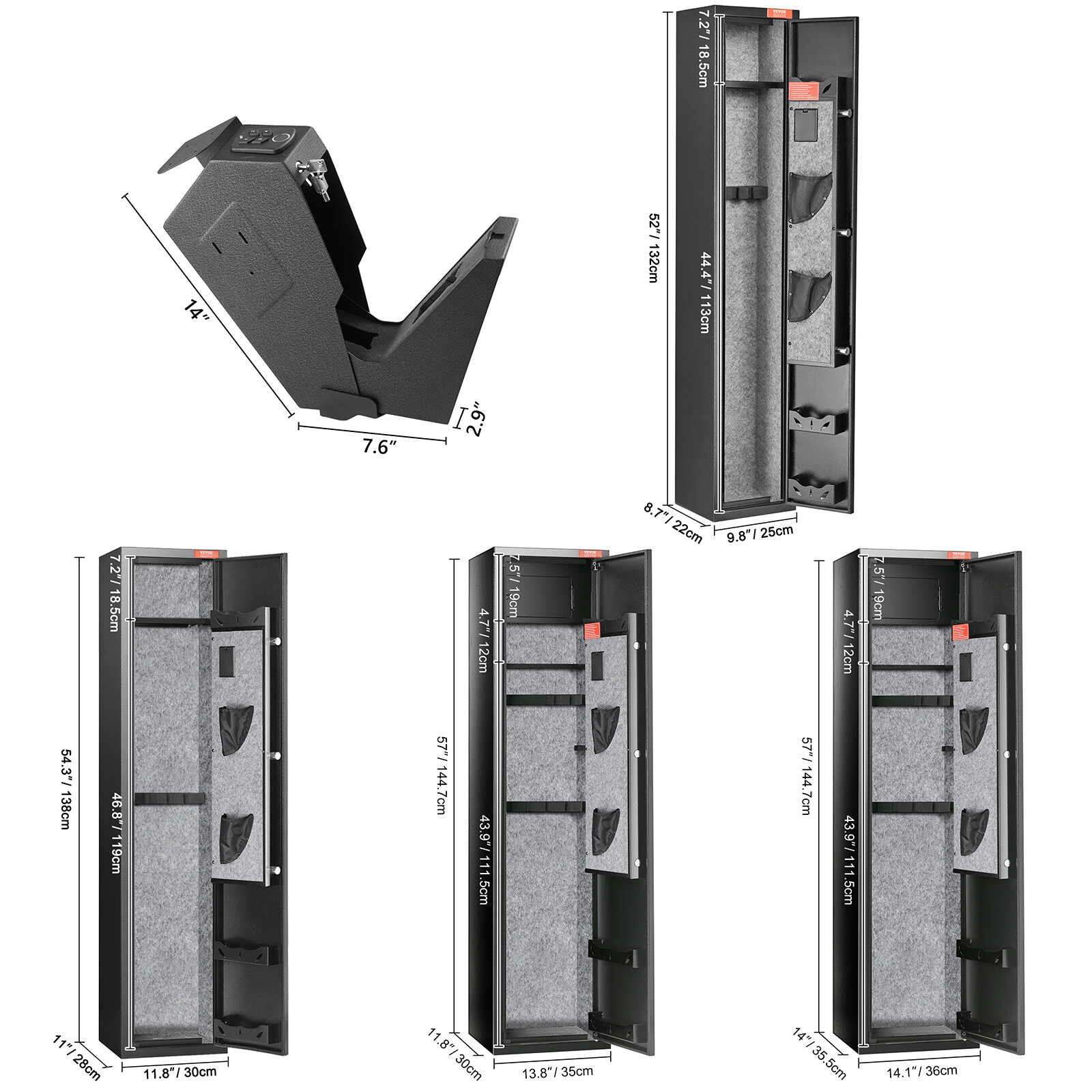 VEVOR Gun Safe Rifle Safe with Digital Keypad & Lock for Rifles and Pistols