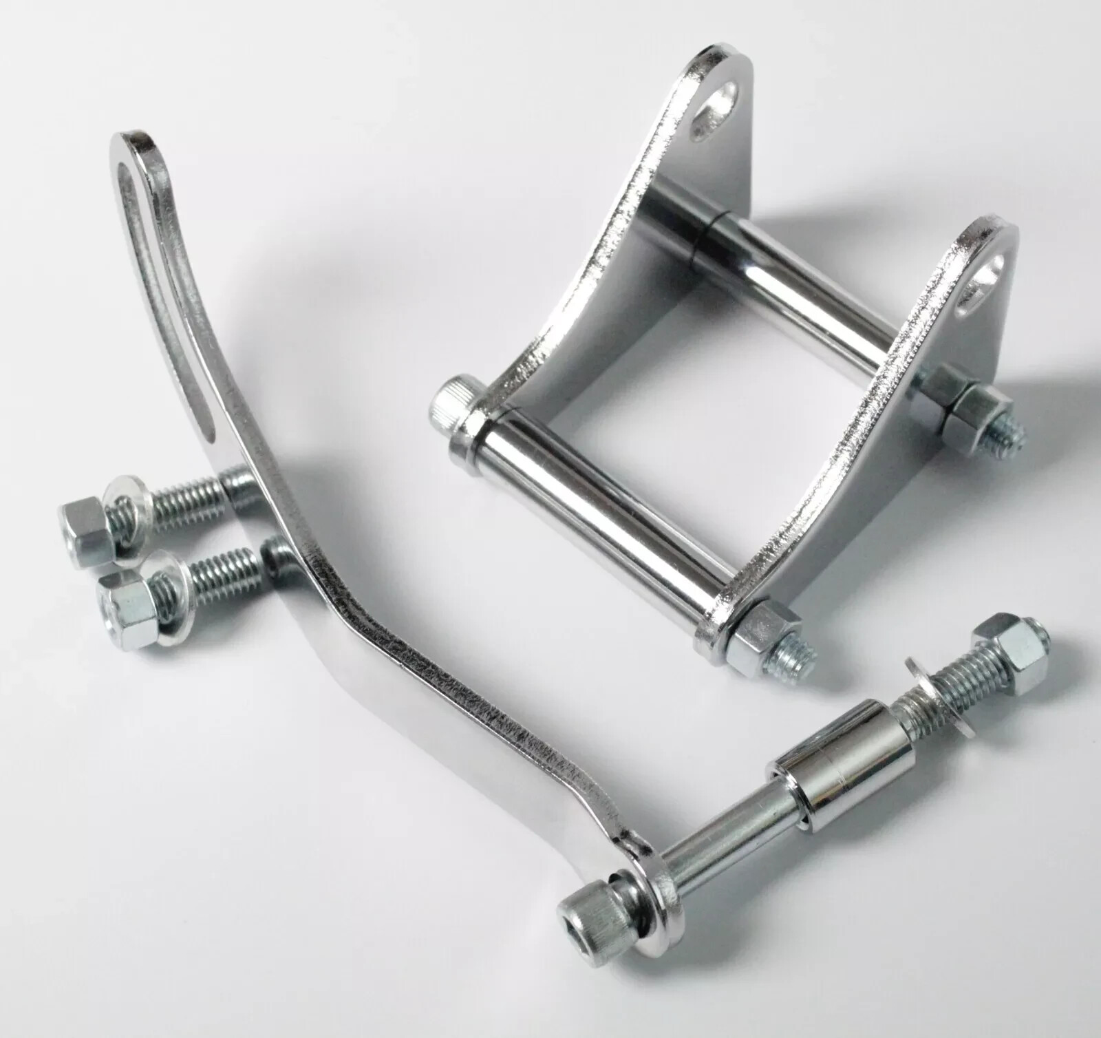 Small Block Chevy 327 350 Chrome Power Steering Bracket Long & Short Water Pump