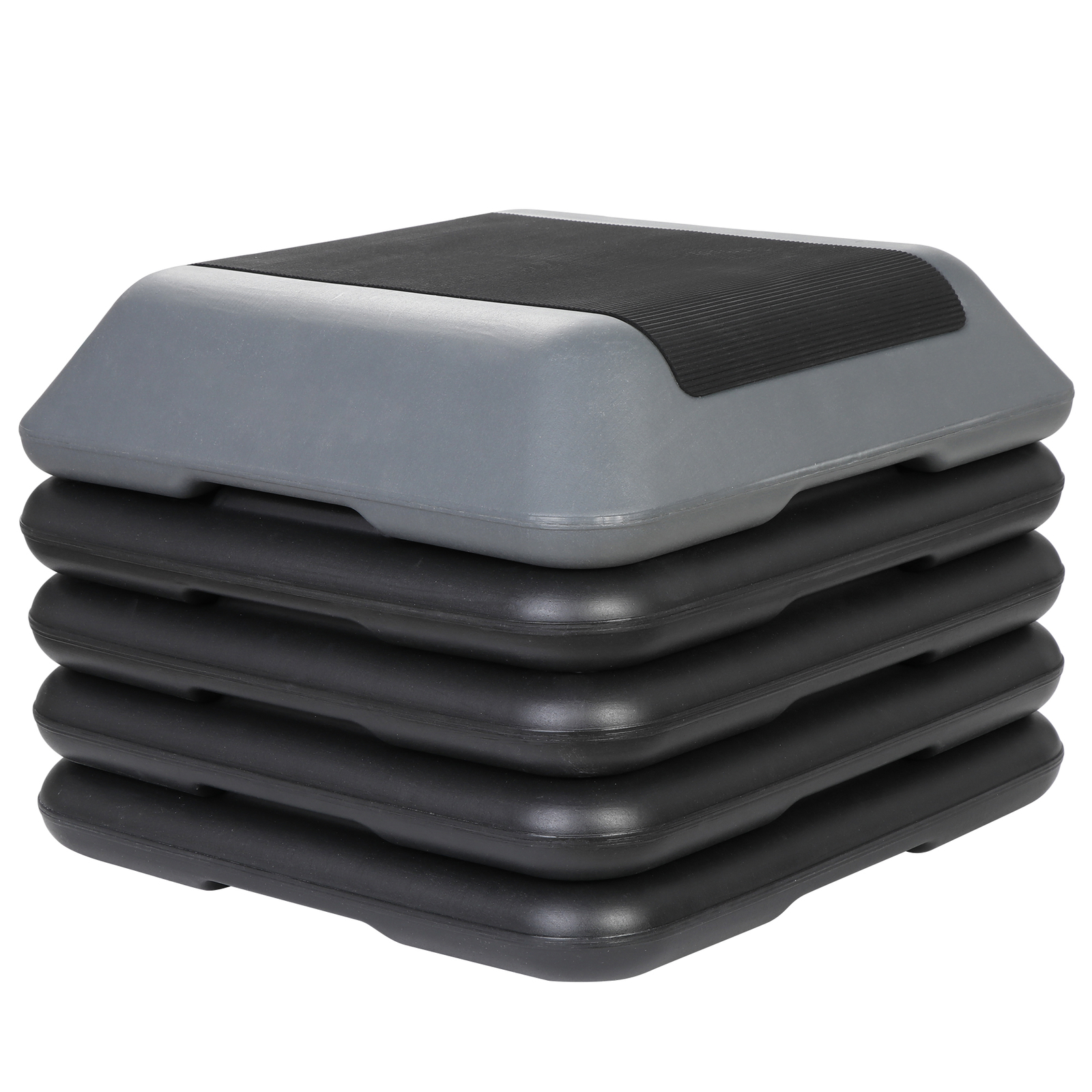 2PCS 16"x16"Aerobic Step Platform Exercise Workout Aerobic Stepper 4" - 12"