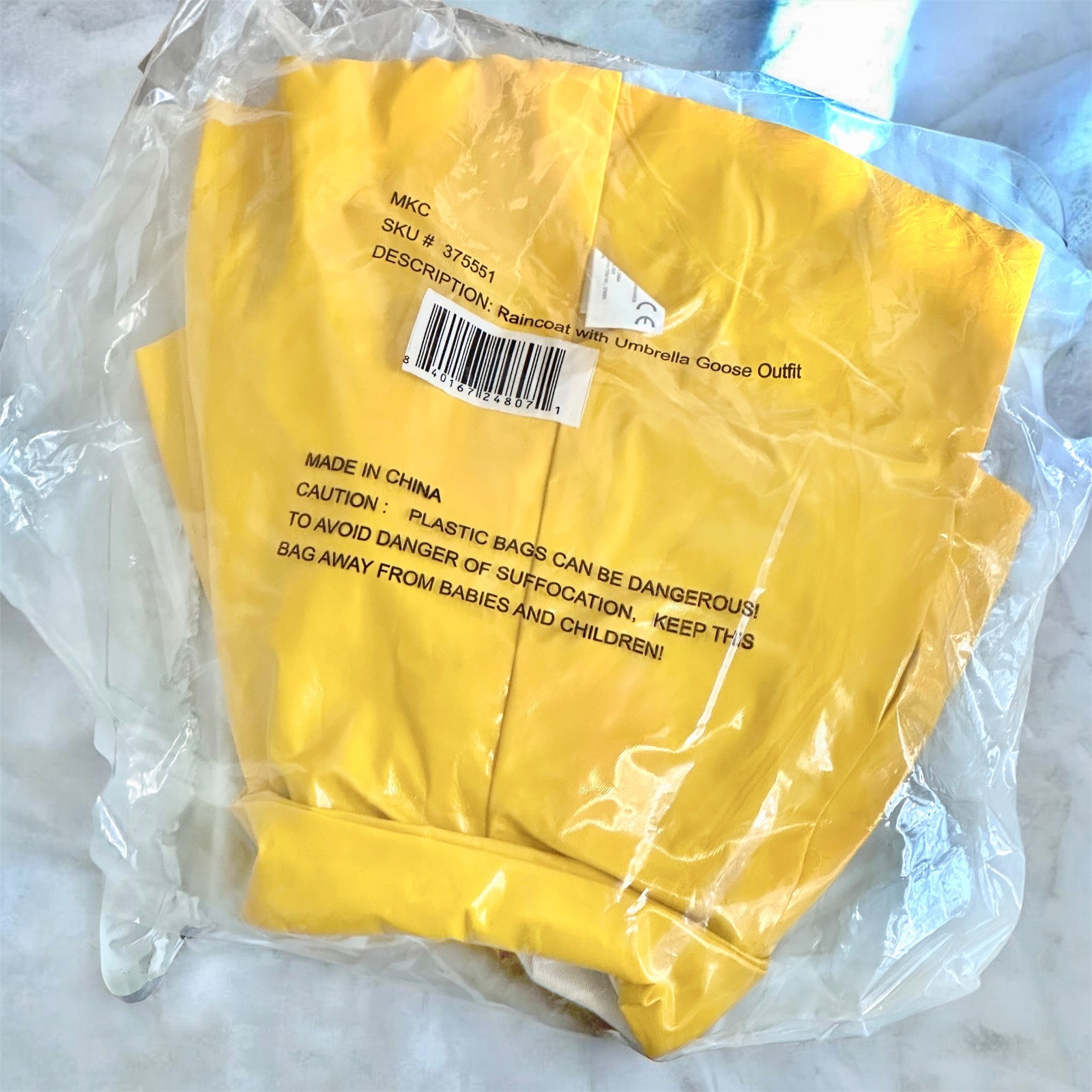 Raincoat Large 23" Porch Goose Statue Yellow Outfit to Fit New by Gaggleville