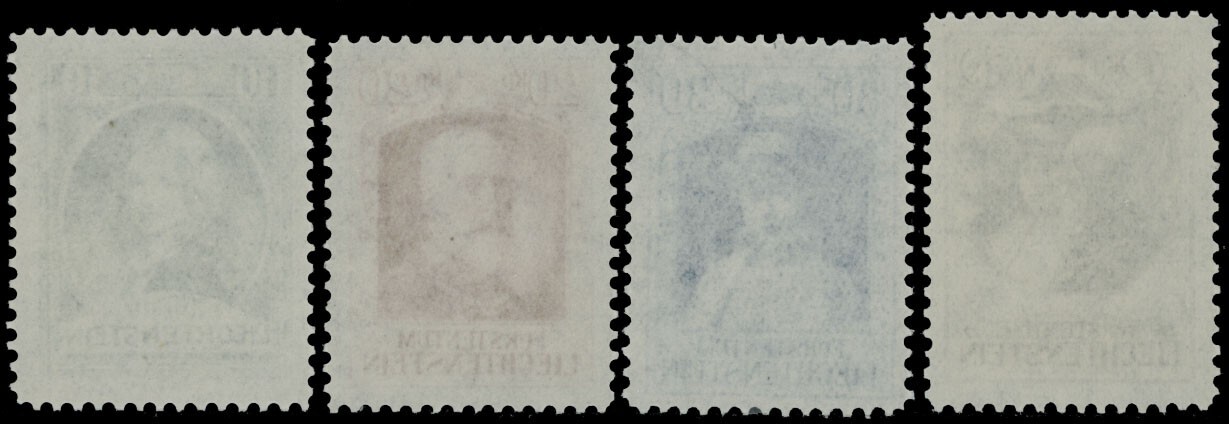 1929, LIECHTENSTEIN, ACCESSION OF PRINCE FRANCIS I, SET OF 4, NH, SC. #90-93
