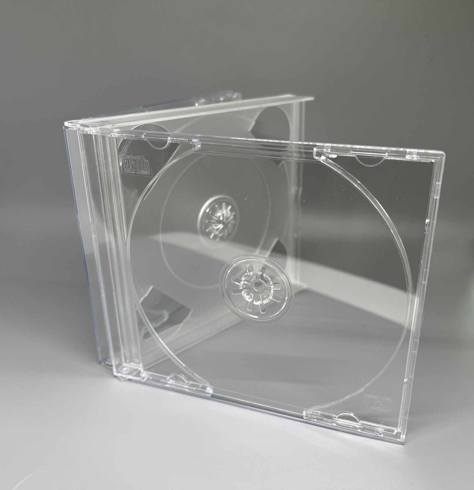 2 NEW 23MM TRIPLE CD (3 CD) JEWEL CASE WITH CLEAR TRAY, GF3