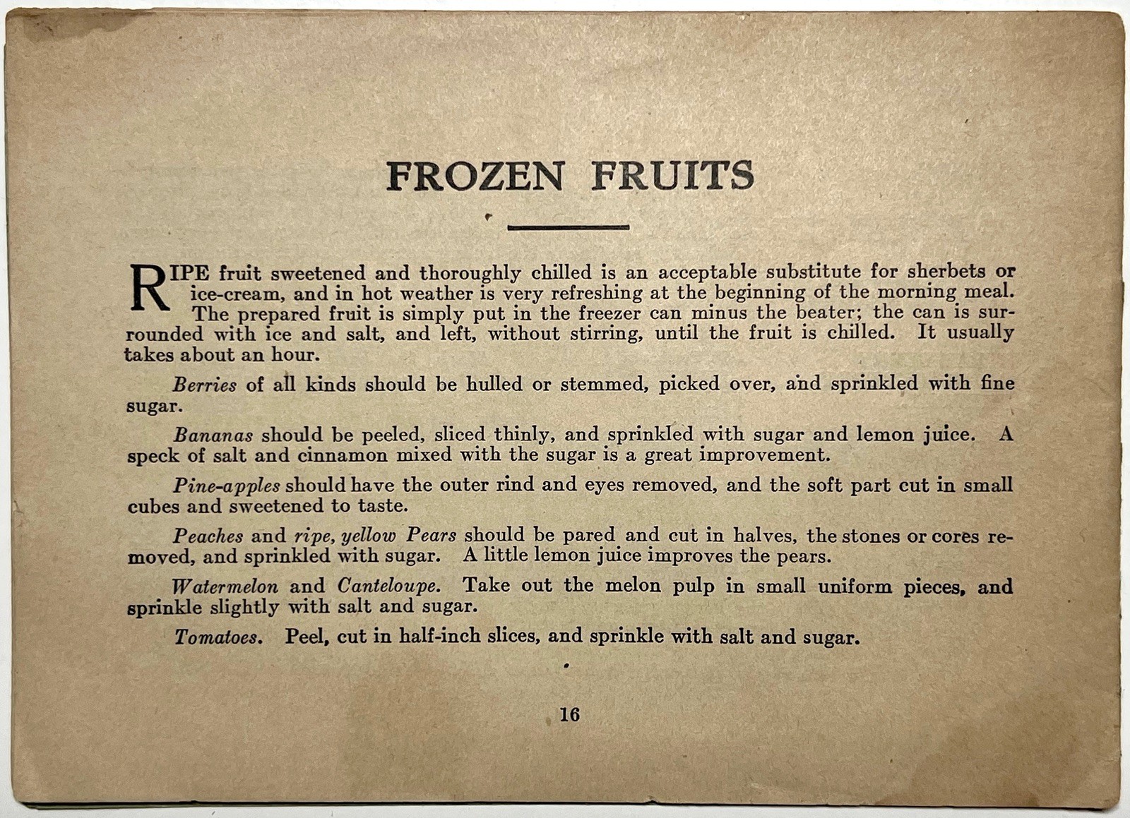 1905 FROZEN DAINTIES WHITE MOUNTAIN FREEZER ICE CREAM RECIPES BOOKLET LINCOLN NH