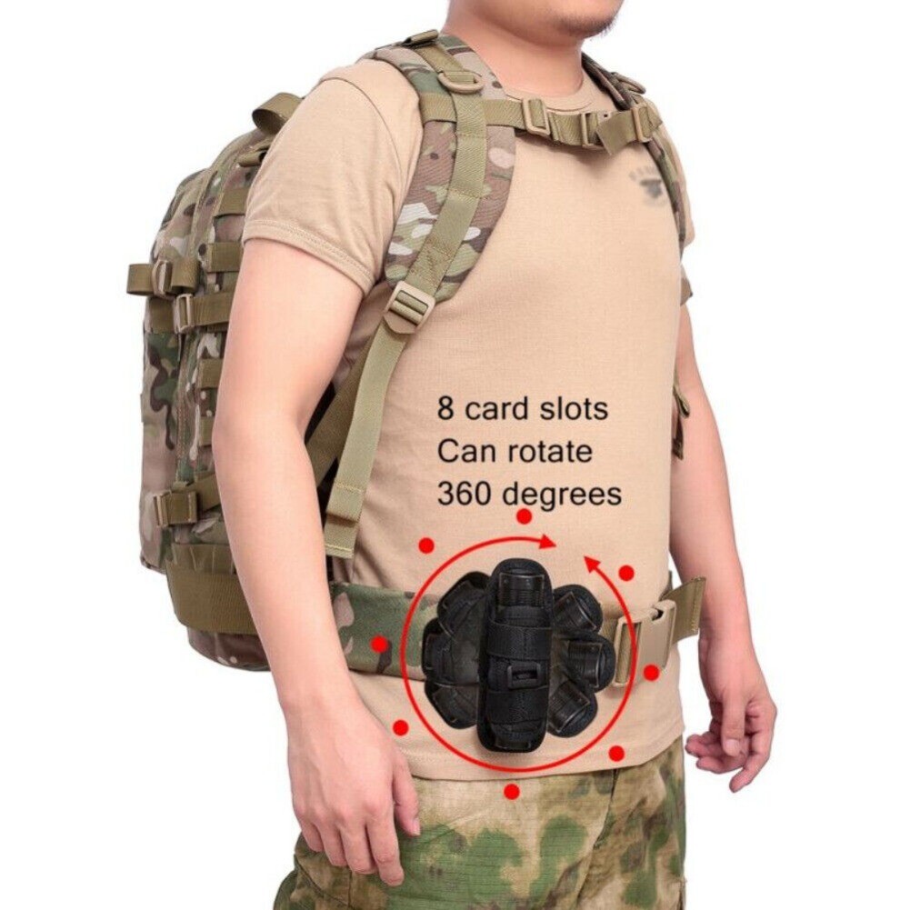 360° Rotatable Green Tactical Flashlight Holster Stretchable Clip Holder Pouches