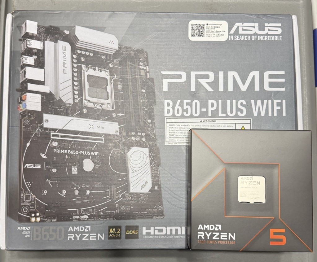 CPU + Motherboard Combo - AMD Ryzen™ 5 7600X + ASUS Prime B650-PLUS WiFi