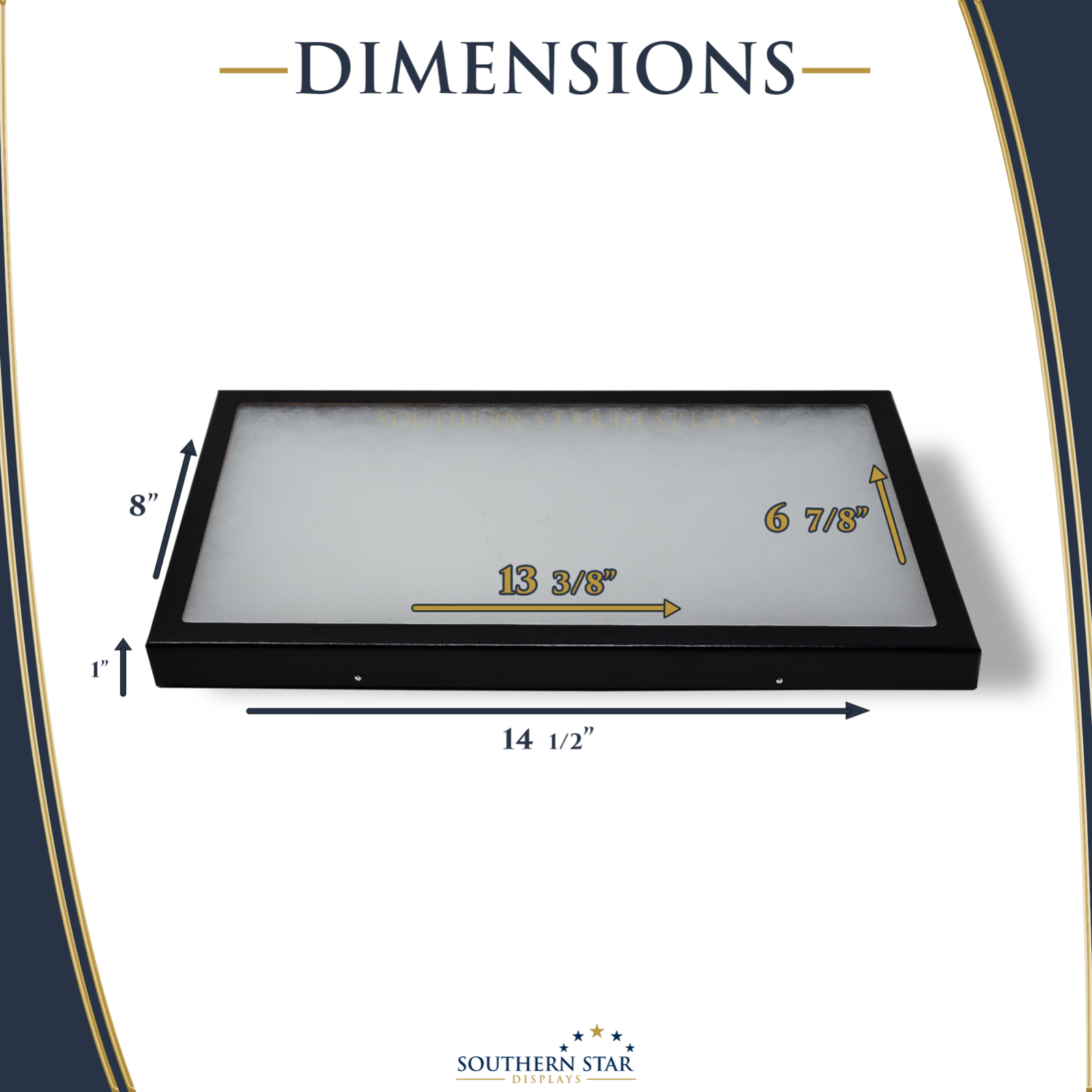 8 x 14 x 1 Riker Display Case Box for Collectibles Arrowheads Jewelry & More