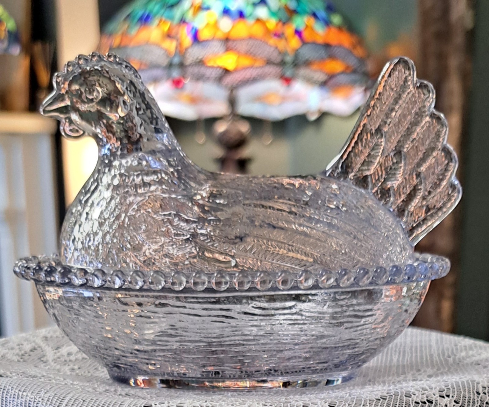 SET OF 3 Hen On Nest Roses Closet W/ Box & Sticker Limited # Small Indiana Style