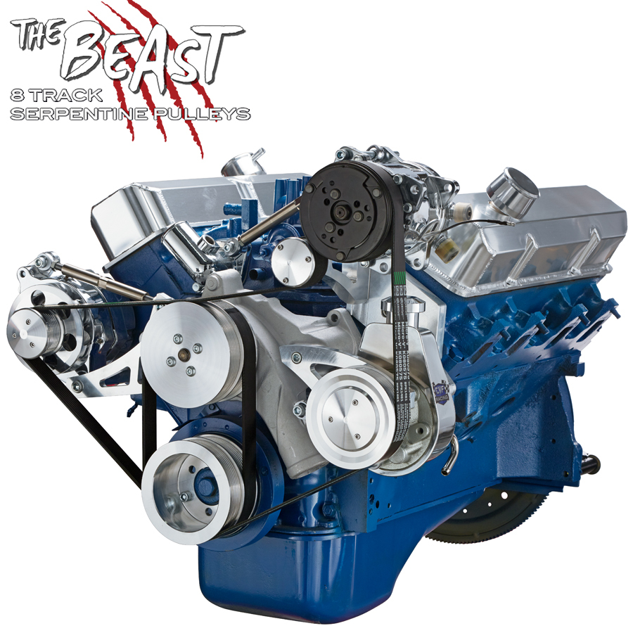 Ford FE Engine Serpentine Pulley Conversion Kit 352 390 427 428 Air Conditioning