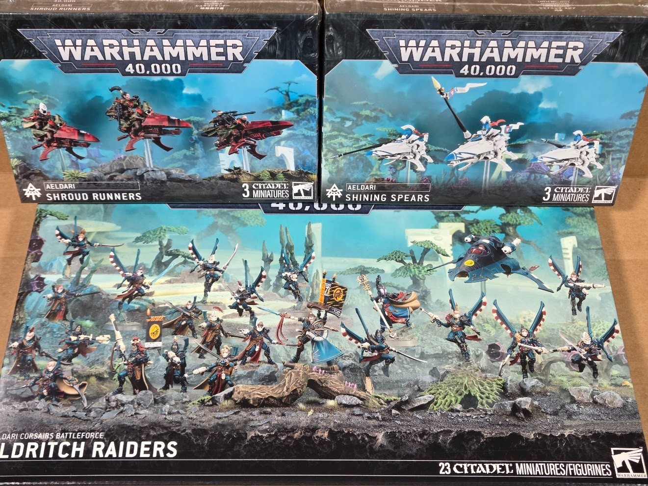 ⚔️1-CLK WARHAMMER 40K  ELDRITCH RAIDERS BATTLEFORCE + SHINING SPEARS + RUNNERS⚔️