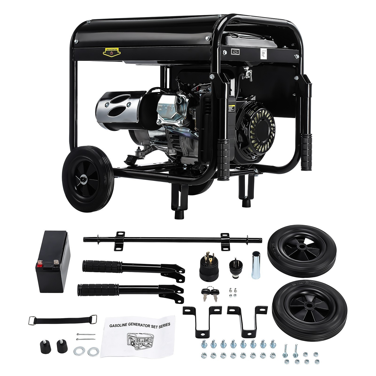 5000W Portable Inverter Generator Gas Powered Electric Start For Home Backup