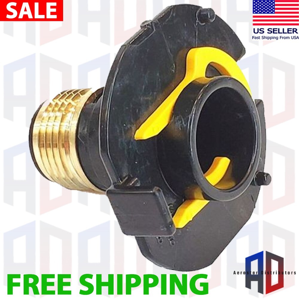 NEW BRASS OEM SUNCAST HOSE REEL HIDEAWAY IN TUBE WITH YELLOW RETAINER CLIP PARTS