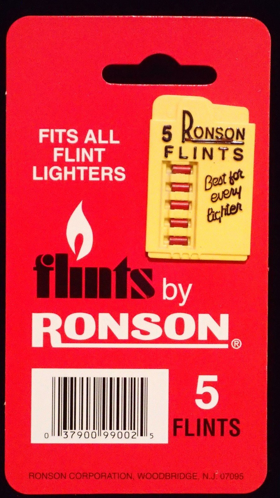 Genuine Ronson Lighter Flints 5 Flint Card Zippo SHIPPED FREE WITHIN THE U.S!