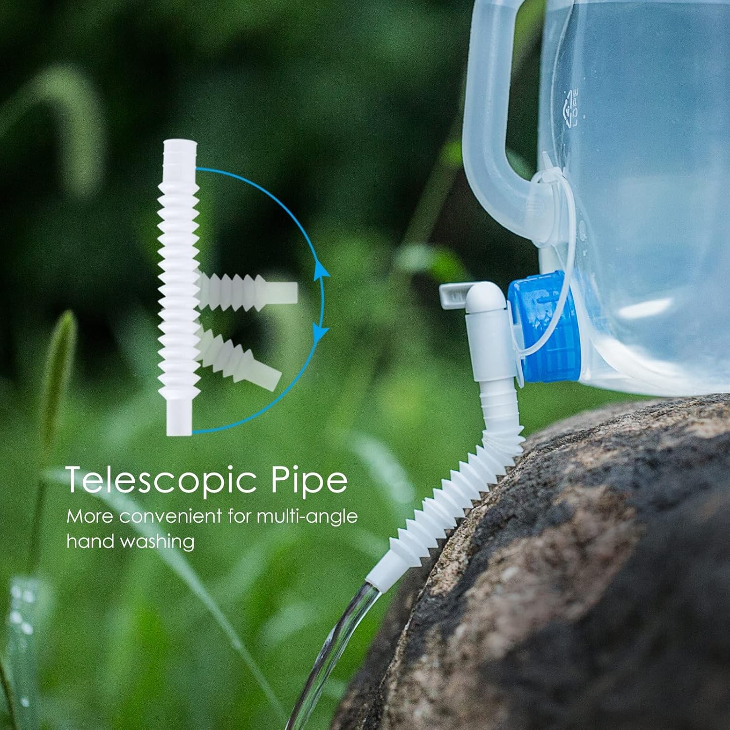 Collapsible Water Container with Spigot, 2×5.3 Gallon BPA Free Camping Water St