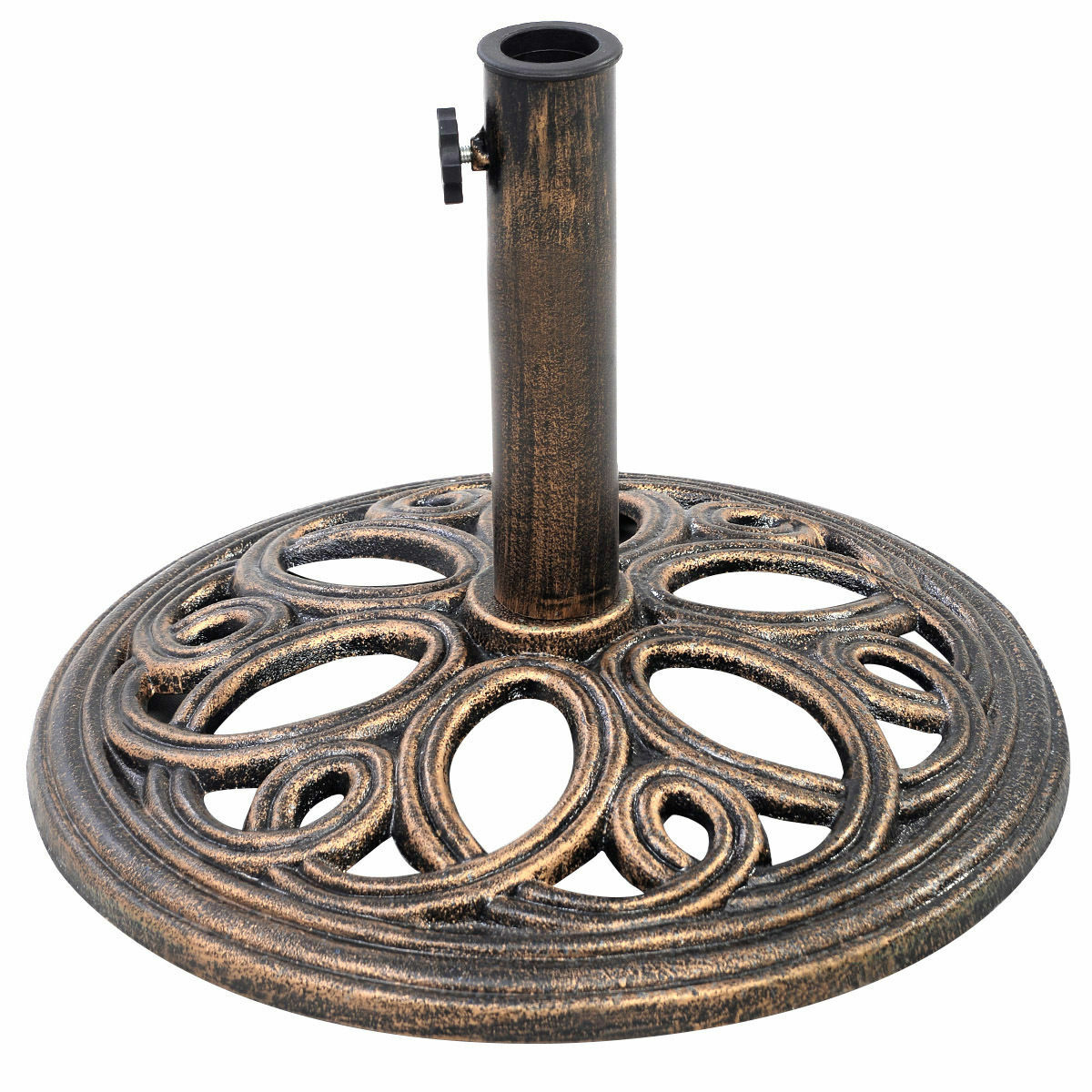 17 3/4" Round Umbrella Base Heavy Duty Stand Market Patio Outdoor Cast Iron