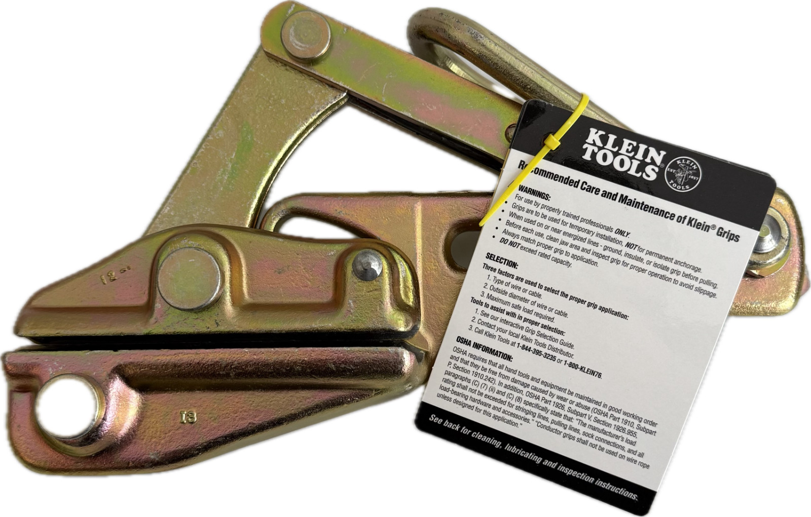 Klein Tools 1656-40 Chicago Grip High Strength 0.53" to 0.74" (New with Tags)