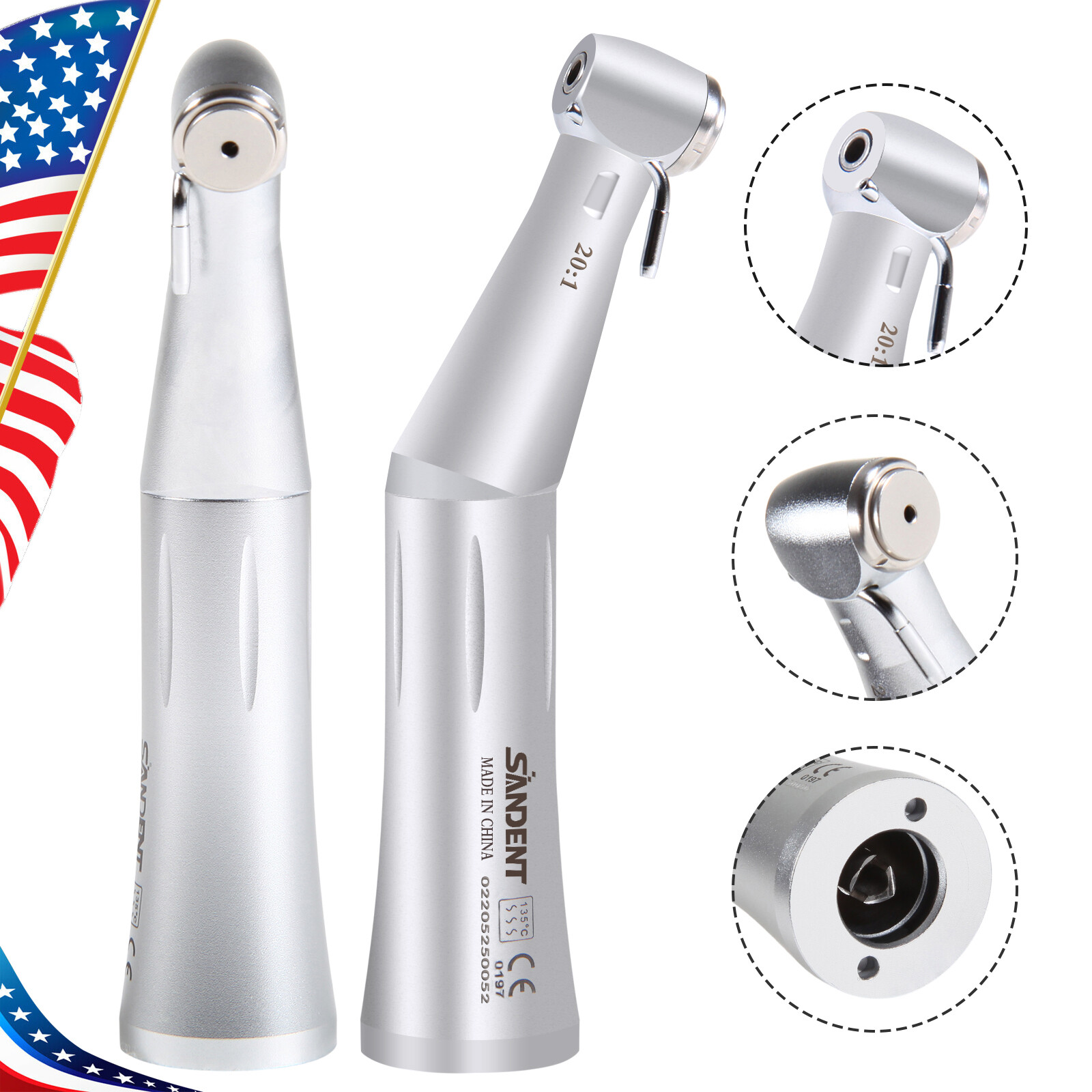 NSK Style SG20 Dental Implant 20:1 Contra Angle Push Button Surgical Handpiece S