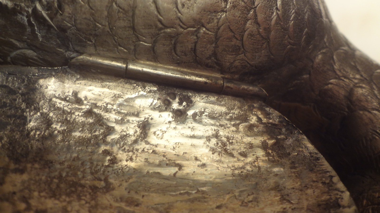 PR. ANTIQUE GERMAN SILVER full figure PEACOCK BON-BON serving TRAYS- HALLMARKED