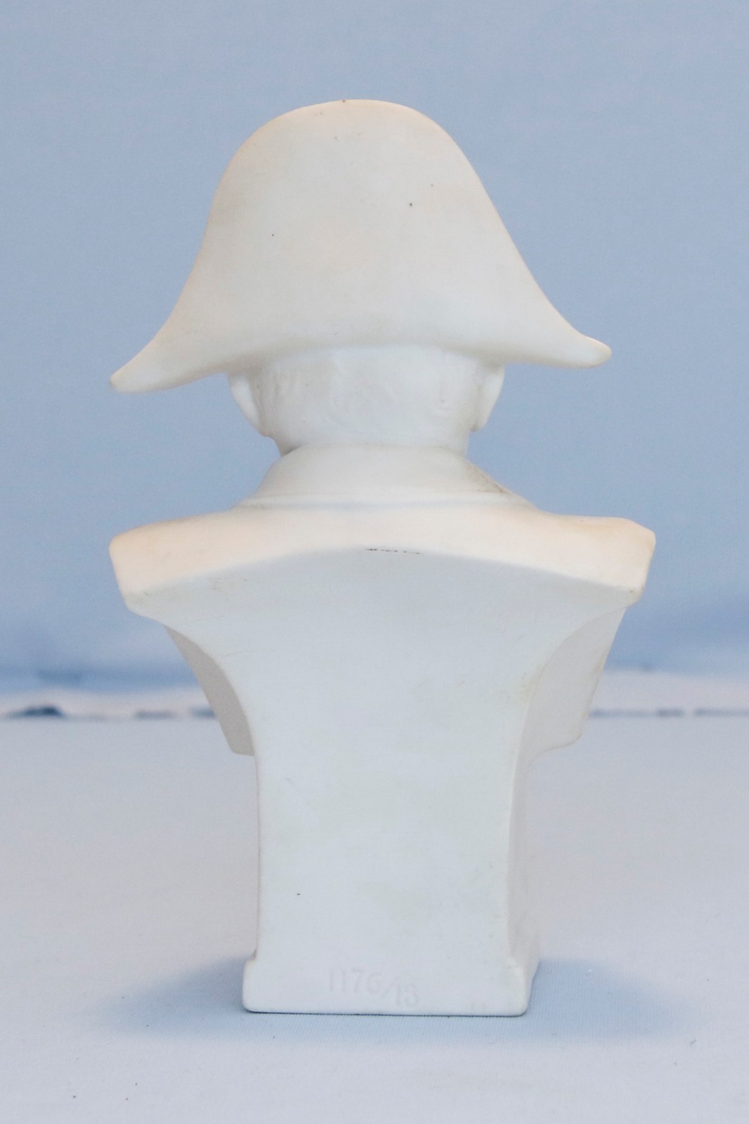 Antique White Bisque Porcelain Napoleon Bonaparte Bust Waterloo France