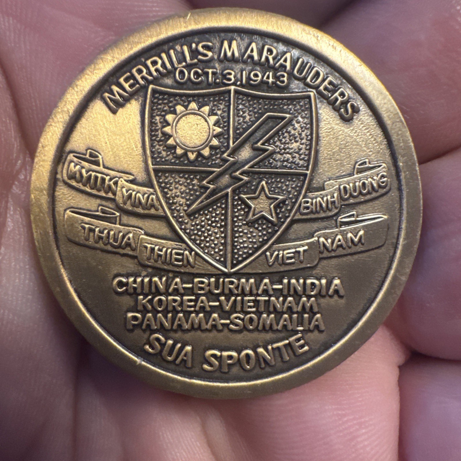 US Army 3rd Ranger Battalion Merrill’s Marauders Challenge Coin Rare Early Style