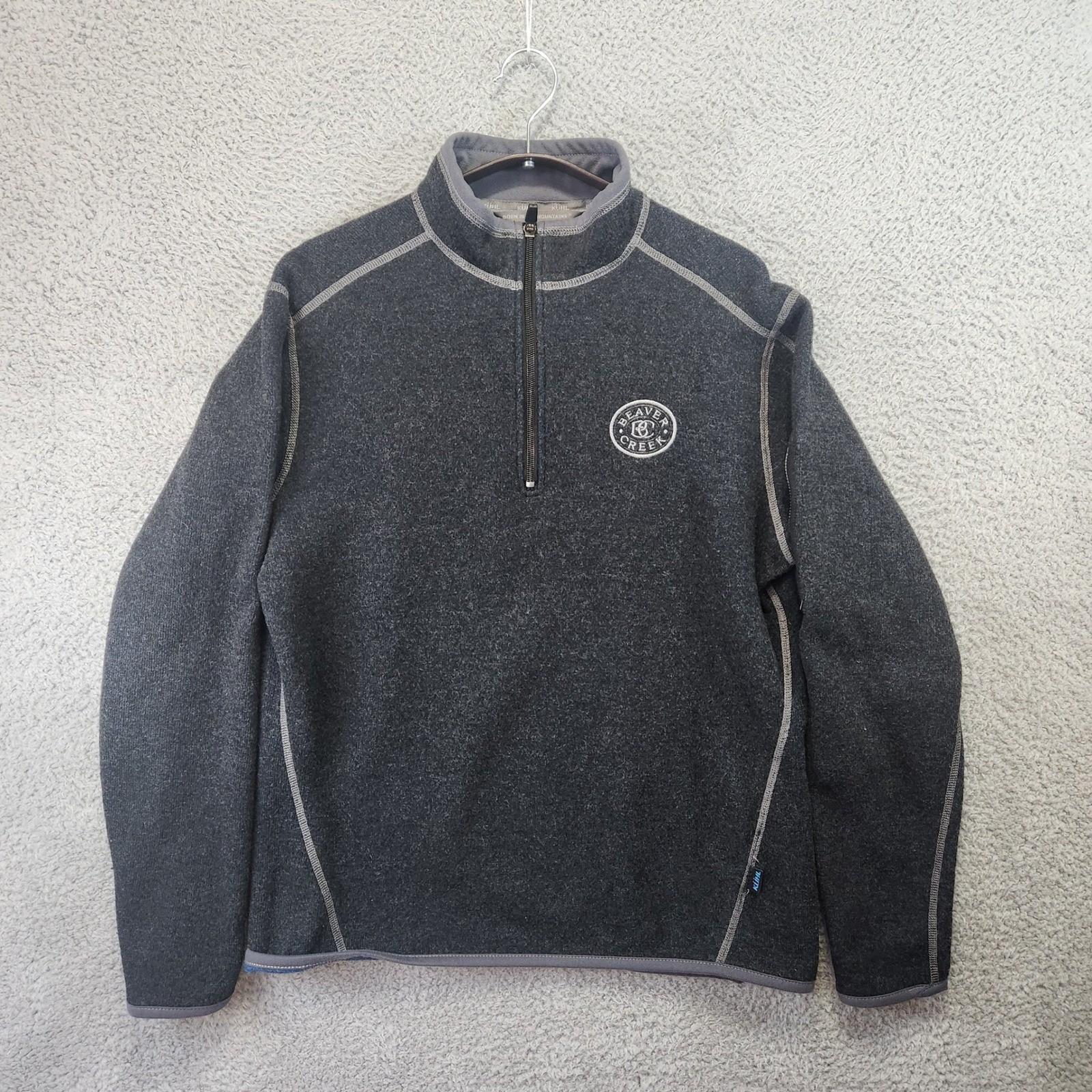 Kuhl Beaver Creek Chianti Fleece 1/4 Zip Pullover Mens Medium Polyester Blend