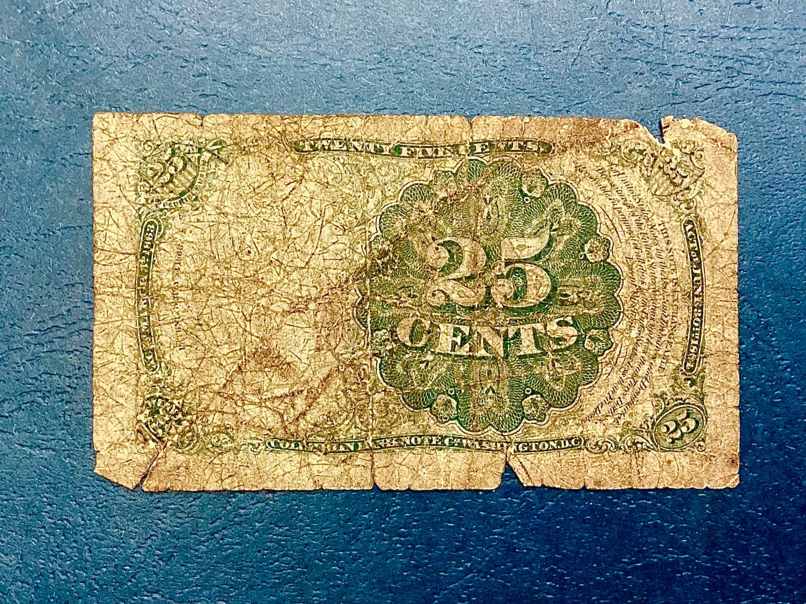 ~ 25 CENTS FIFTH 5TH ISSUE US FRACTIONAL CURRENCY - WALKER - FREE US SHIPPING