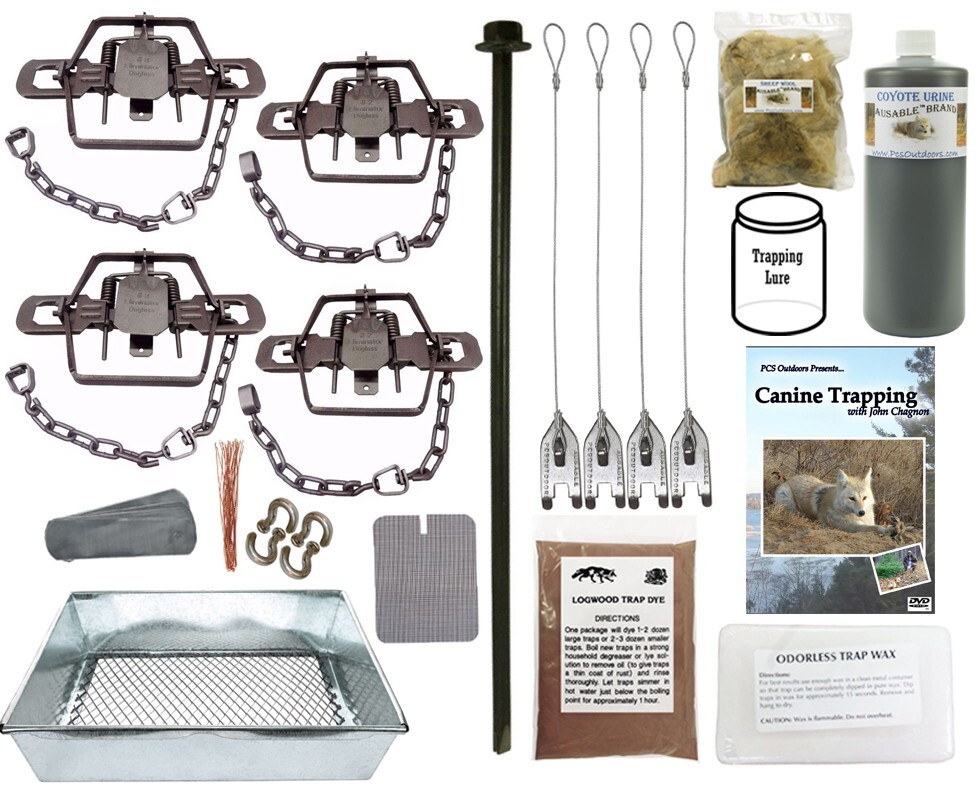 Wolf Creek Predator Trapping Starter Kit -  Dogless Traps - Coyote Bobcat & Fox