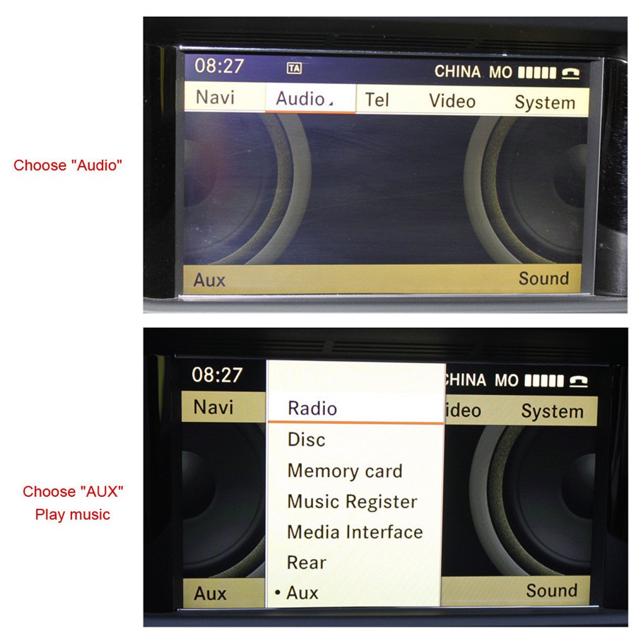Wireless Bluetooth Adapter MMI AUX Cable For Benz E S ML GL Series 2009-up USA