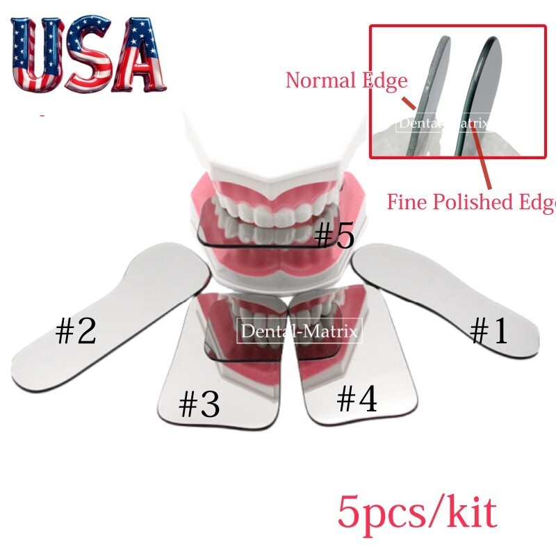 5* Dental Orthodontic Intraoral Photographic Occlusal Double-sided Glass Mirror