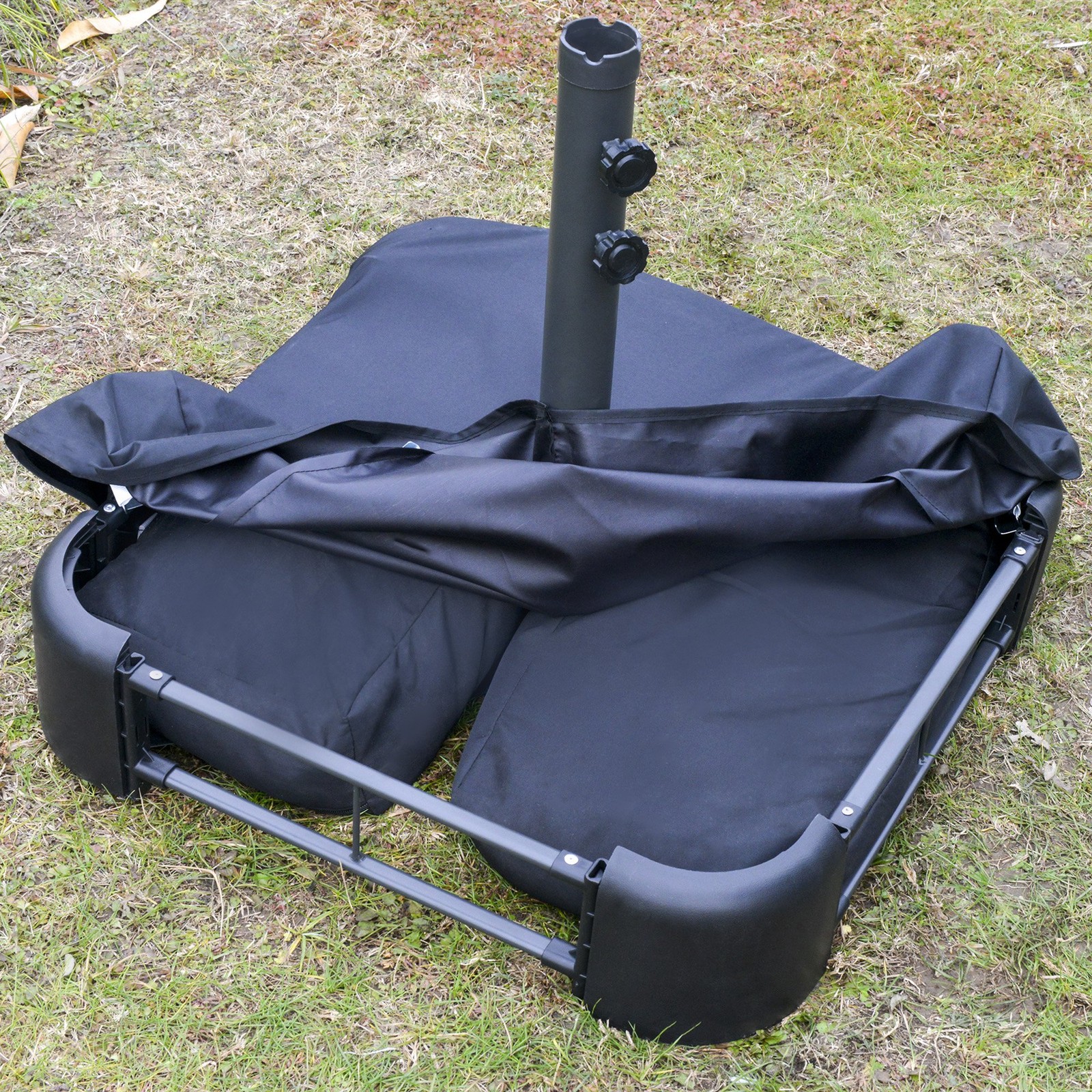 15 ft Outdoor Double Sided Market Patio Umbrella for Deck Pool with Base Crank