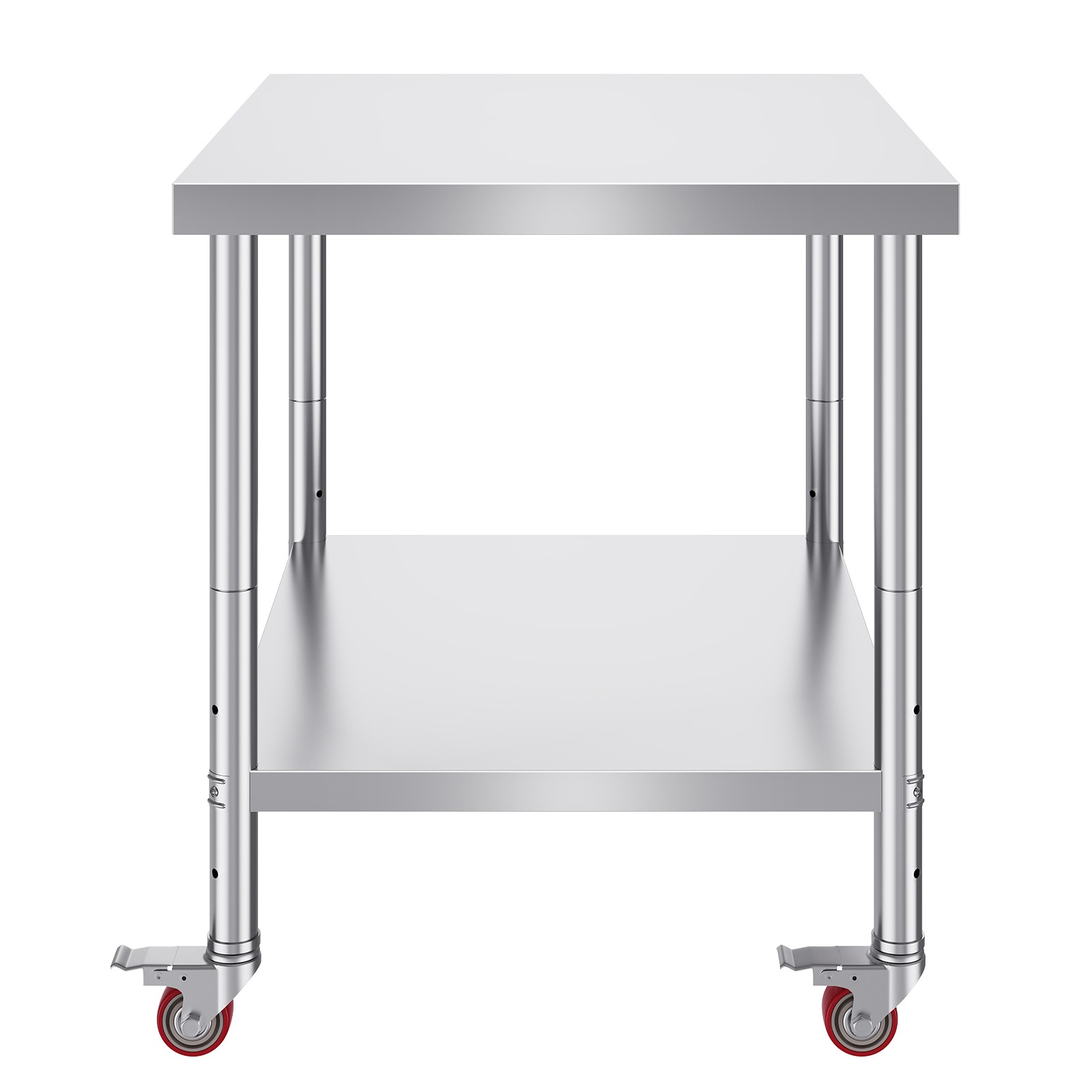 VEVOR Stainless Steel Work Table Commercial Prep Table 36x30 Inch With 4 Casters