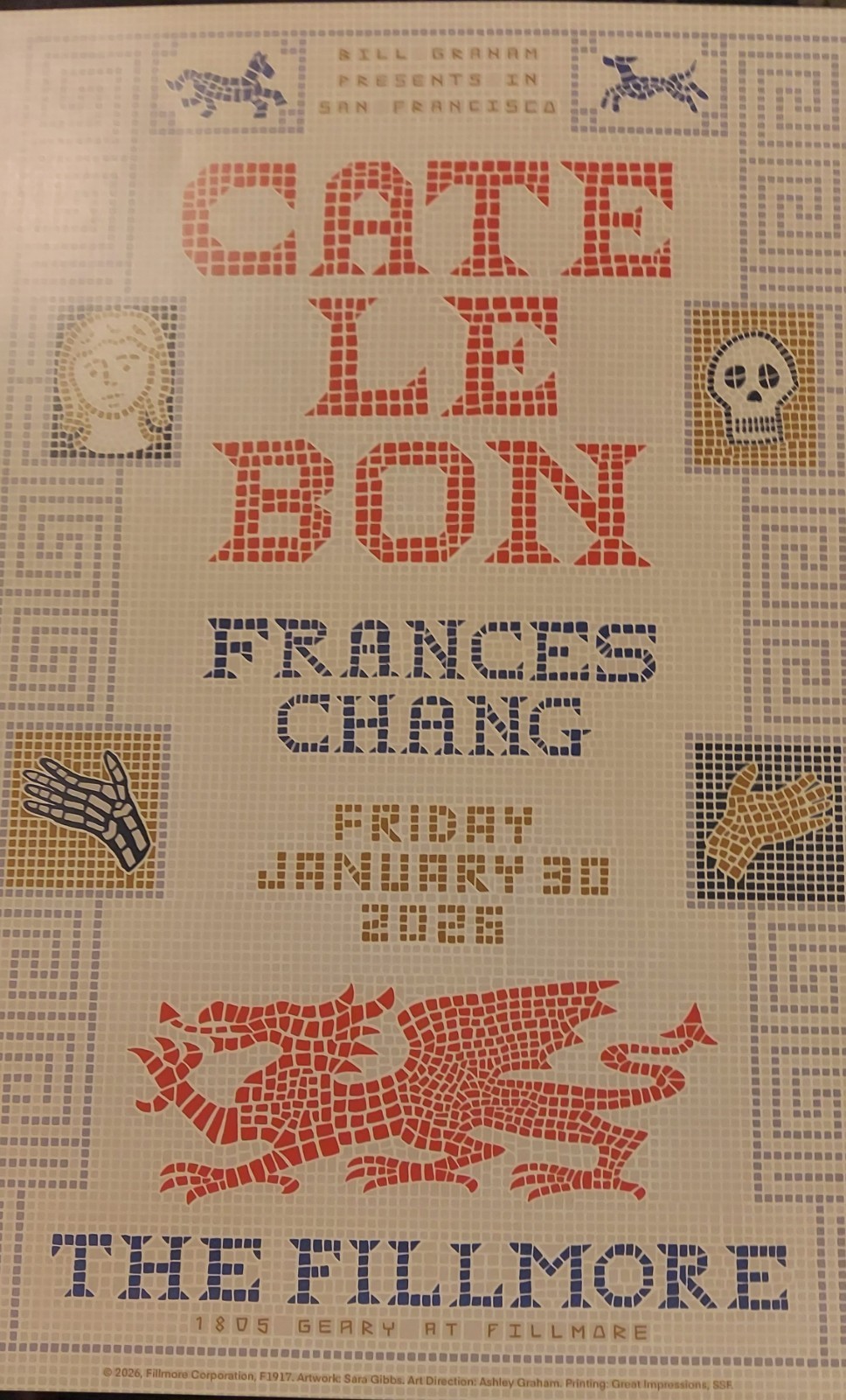 Mint CATE LE BON Fillmore Poster 2026