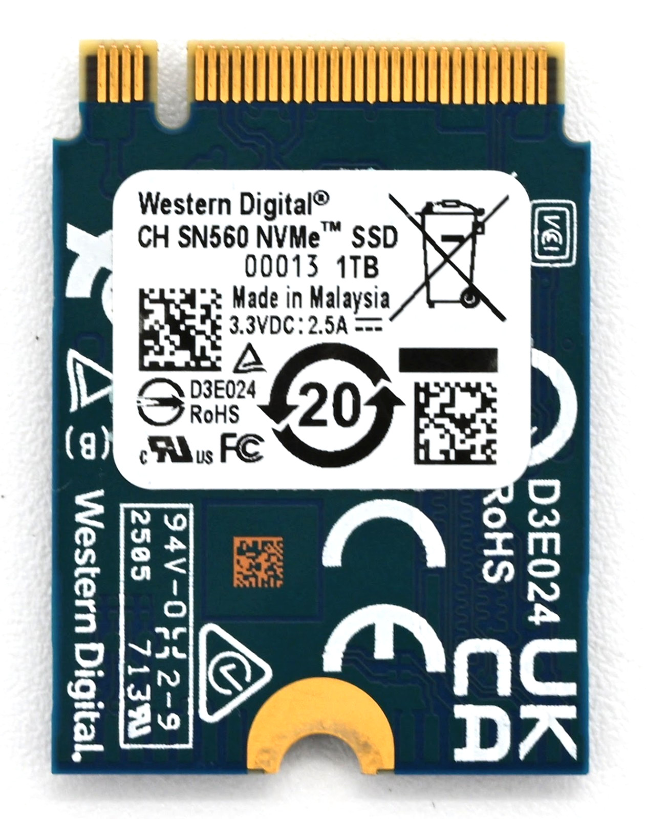 1TB WD CH SN560 M.2 NVMe PCIe 2230 CH SSD ROG Ally, Steam Deck, Legion Go Used