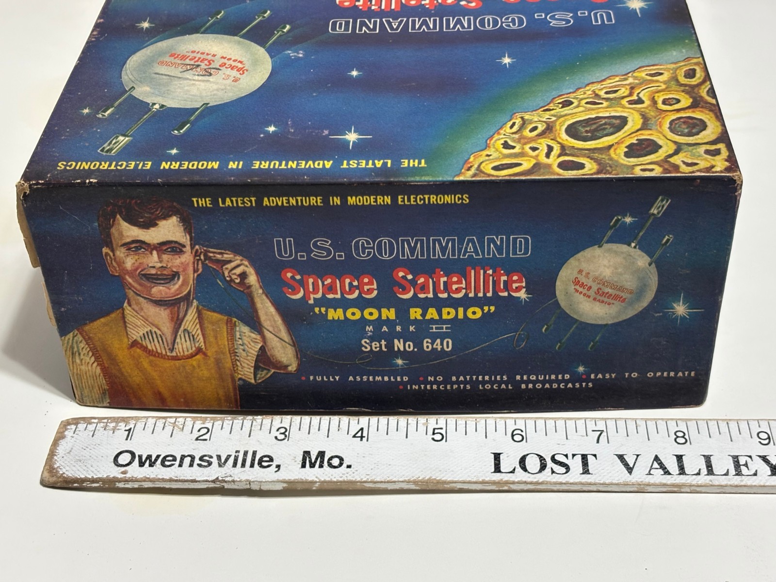 Vtg U.S. COMMAND Space Satellite MOON RADIO box only + PHILMORE VC-1000 SATO Ear