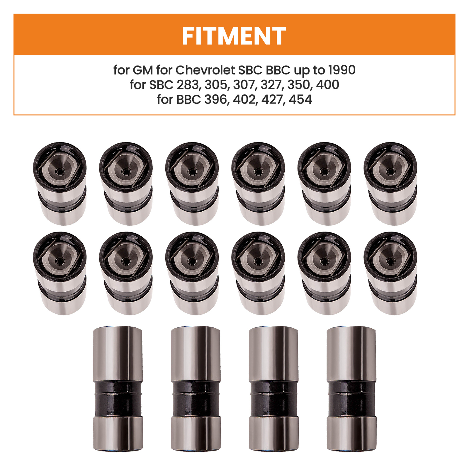 16x Hydraulic Flat Tappet Lifters Set for Chevrolet SBC 5.7L 400 327 307 305 283