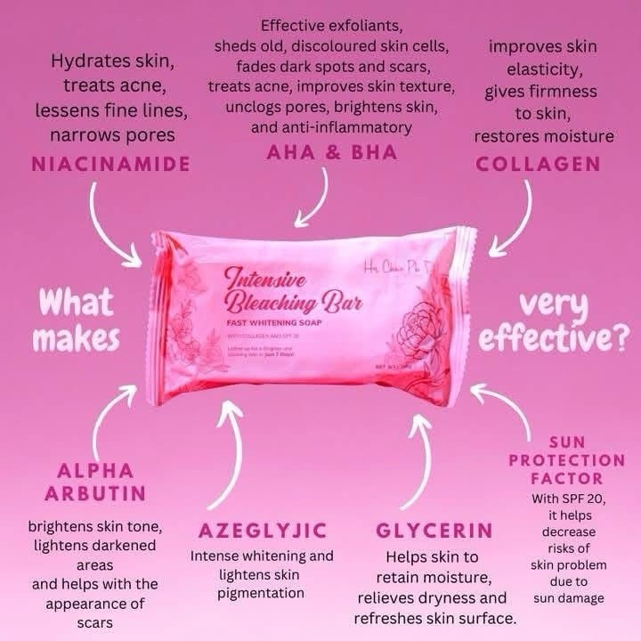 Her Choice Intensive Bleaching Bar Fast Whitening Soap 120g ( 1 BAR ONLY)