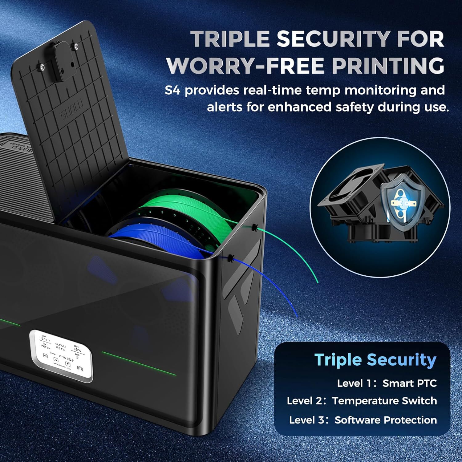 SUNLU New Filament Dryer Box S4 Large Capacity 3D Printer Filament Storage