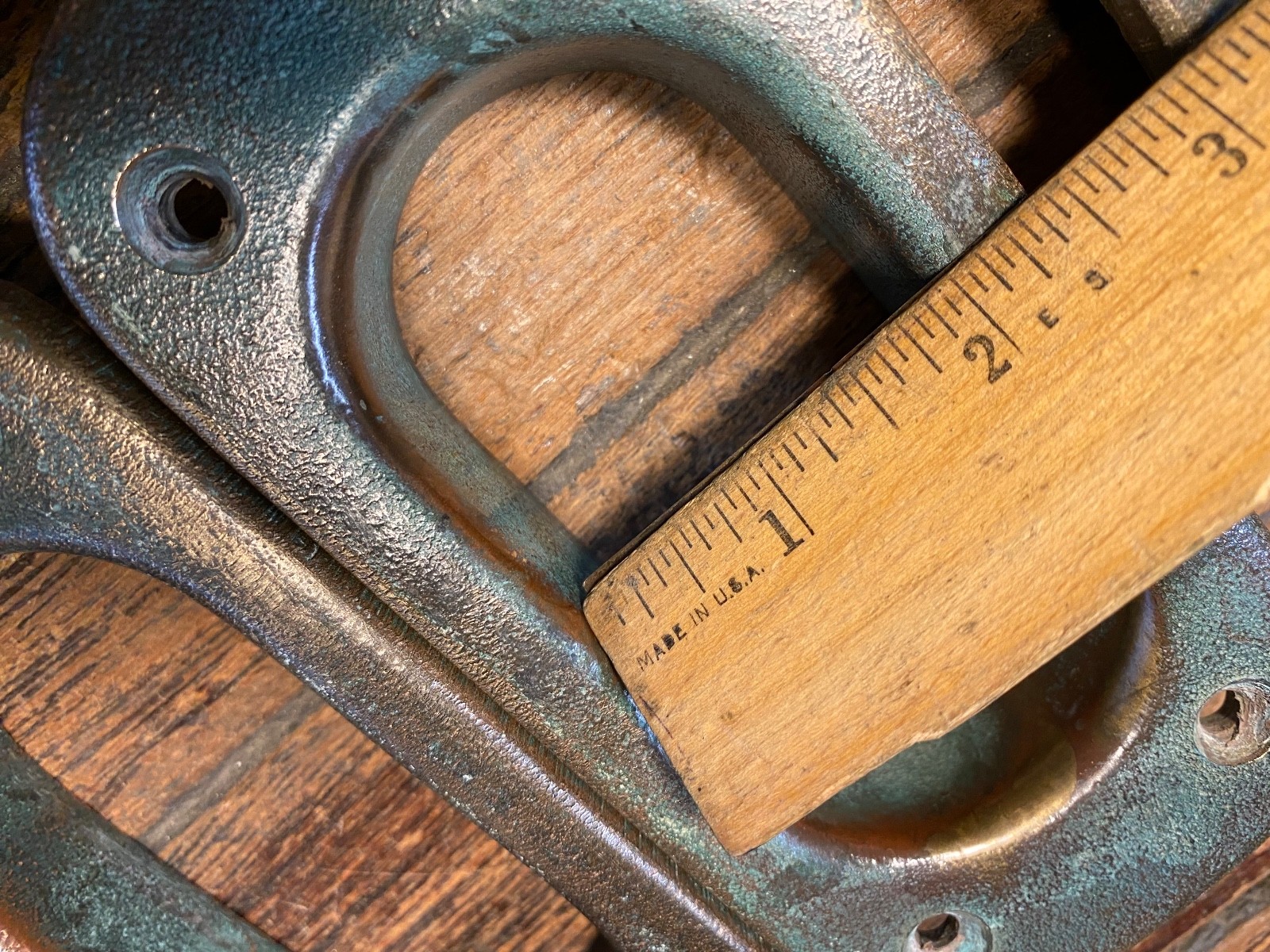 4 SETS OF VINTAGE CAST POLISHED BRONZE HAWSE HOLES 6" X 3" NICE PATINA