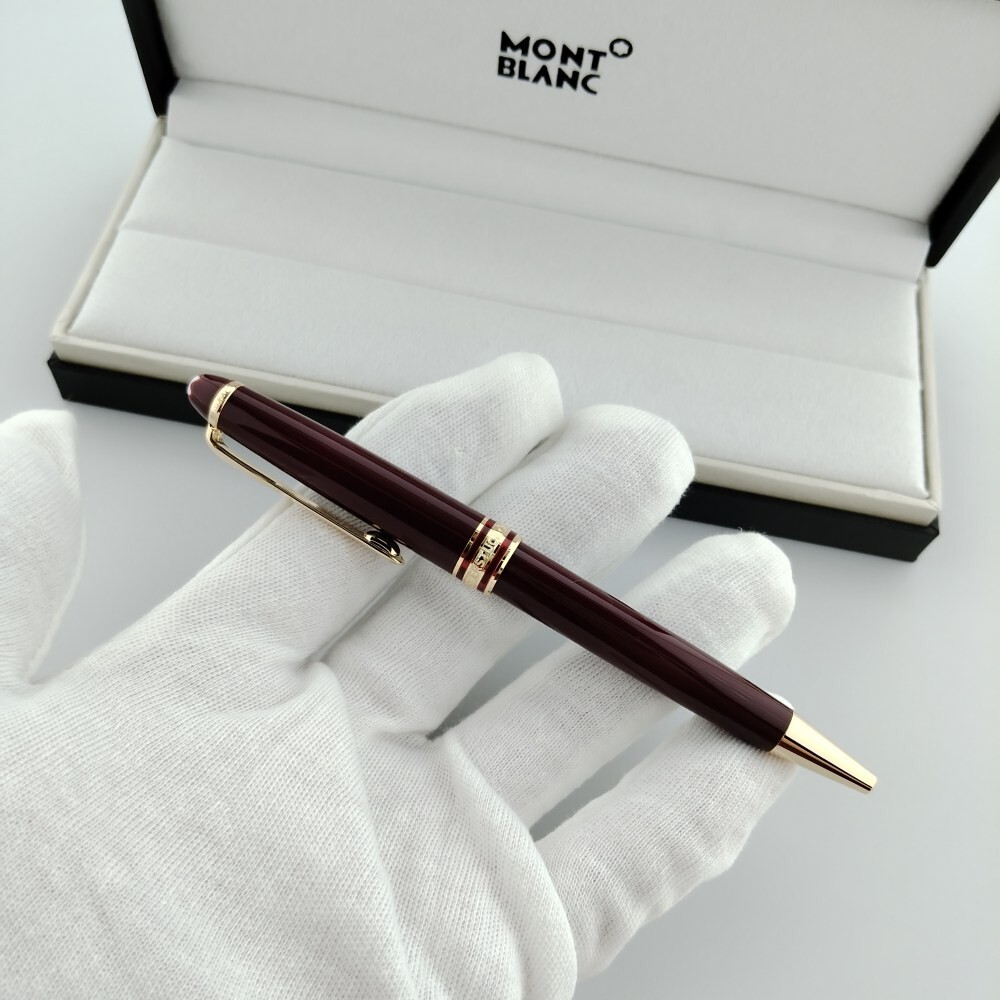 Montblanc Meisterstuck Classique Red Gold 164 Ballpoint Pen With Box & Refill