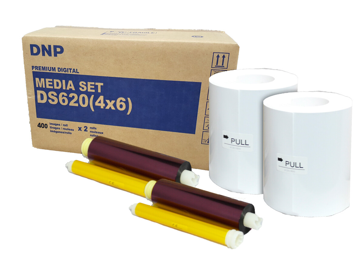DNP DS620A 4x6" Media Kit (DS6204x6), 2 rolls of paper & ribbon per box