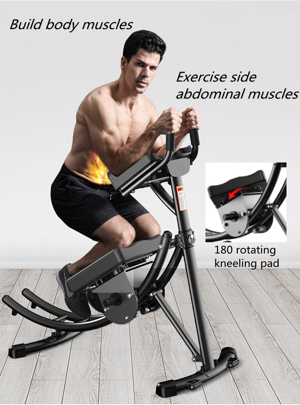 Ab Machine Core & Abdominal Workout Equipment For Home Gym Adjustable Ab Crunch