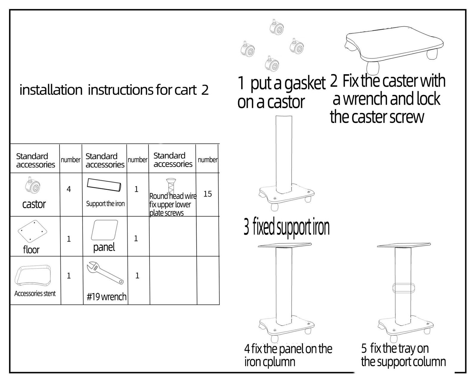 NEW 3 Tiers Medical Trolley Steel Mobile Cart Lab Dental Spa Salon Equipment