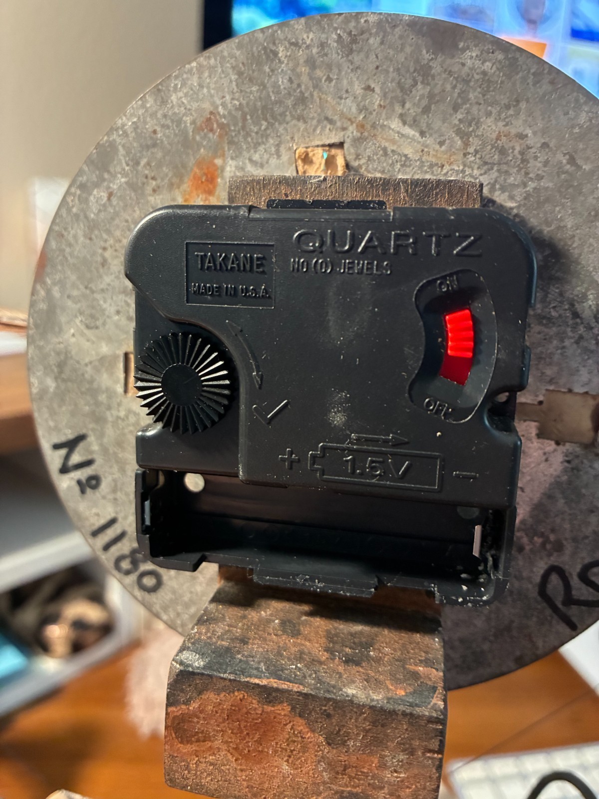 Roger Wood Clockwerks Artisan Steampunk Numbered Laundry Clothesline Theme Clock